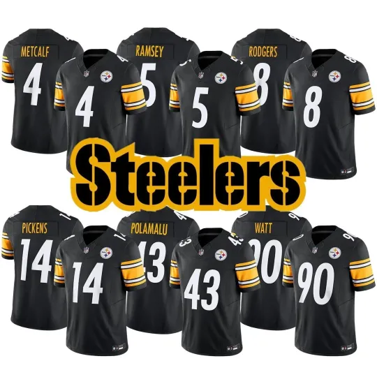 Discover Men's Pittsburgh Steeler Black Game Jersey