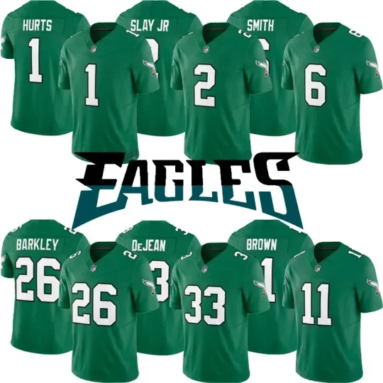 Discover Eagles Kelly Green Team Game Player Jersey