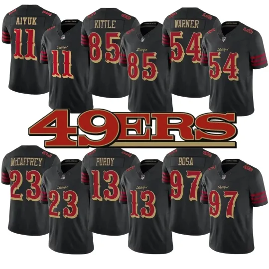 San Francisco 49ers Black 2025 Rivalries Collection Football Jersey