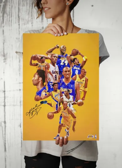 Legend Kobe Bryant NBA Autographed Poster Print. A3 A2 A1. Great Memorabilia