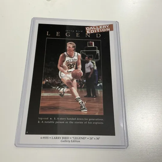 Vintage 1996 Larry Bird Poster "Legend" Costacos Promo Poster Card 4 X 6
