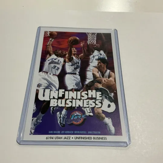 Discover Vintage Karl Malone John Stockton Utah Jazz NBA PROMO POSTER CARD