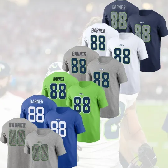Discover AJ Barner #88 Seattle Seahawkss Super B.owl2026 Player Name & Number For Fans