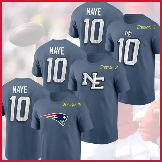 Discover Drake Maye #10 New England Patriotss 2025 Rivalries Collection Full Size