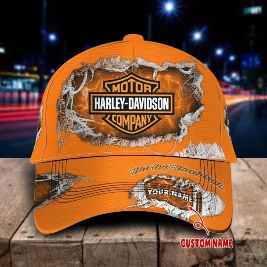 Discover Personalized Harley Motor Davidsonn Racing Classic Cap Gift For Husband Dad