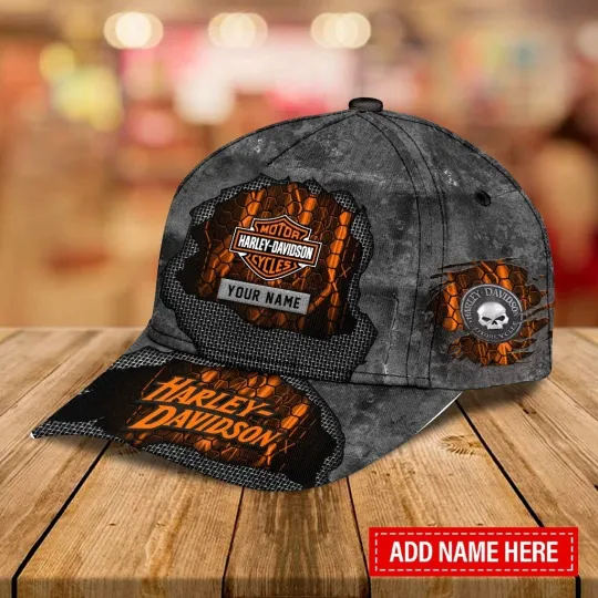 Discover Personalized Harley Motor Davidsonn Racing Classic Cap Gift For Husband Dad