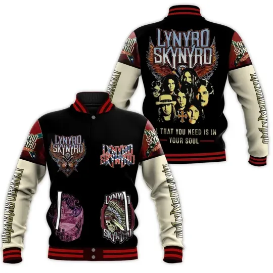 Lynyrd Skynyrd Rock Band American Baseball Jacket