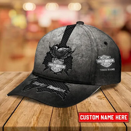 Discover Personalized Harley Motor Davidsonn Racing Classic Cap Gift For Husband Dad