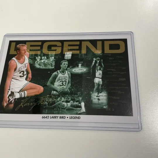 Vintage 1996 Larry Bird Poster "Larry Legend" Promo Poster Card 4 X 6