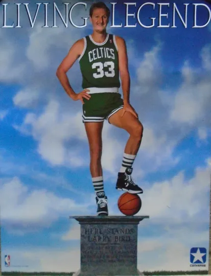 LARRY BIRD CONVERSE POSTER LIVING LEGEND ORIGINAL NICE CONDITION