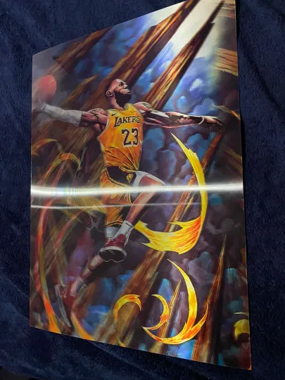 Lebron James and Michael Jordan 3D Poster - NBA Legends 3d Poster