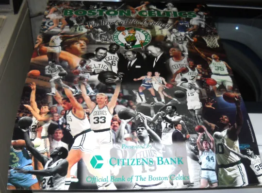 BOSTON CELTICS team of the century POSTER LARRY BIRD BILL RUSSELL REGGIE LEWIS