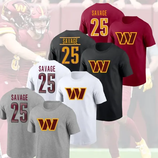 Discover Darnell Savage #25 Washington 2025 Player Name & Number