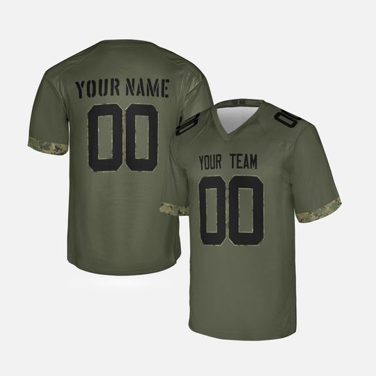Personalized Olive Colts Jersey: Salute To Service, Add Name & Number
