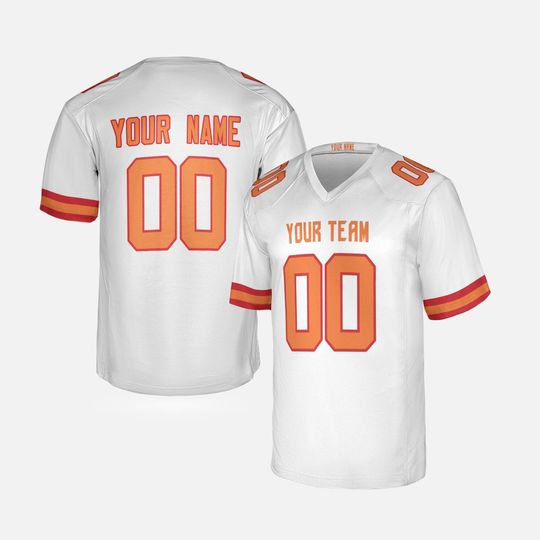 Personalized White Buccaneers Jersey: 50th Season Game Jersey, Add Name & Number