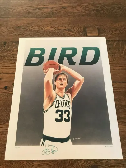 LARRY BIRD AUTOGRAPHED SIGNED 16 x 20 LITHOGRAPH **LIMITED EDITION 13 of 33**JSA