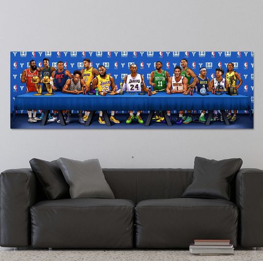 Discover NBA Legends Last Supper Canvas Print: Basketball Art Decor