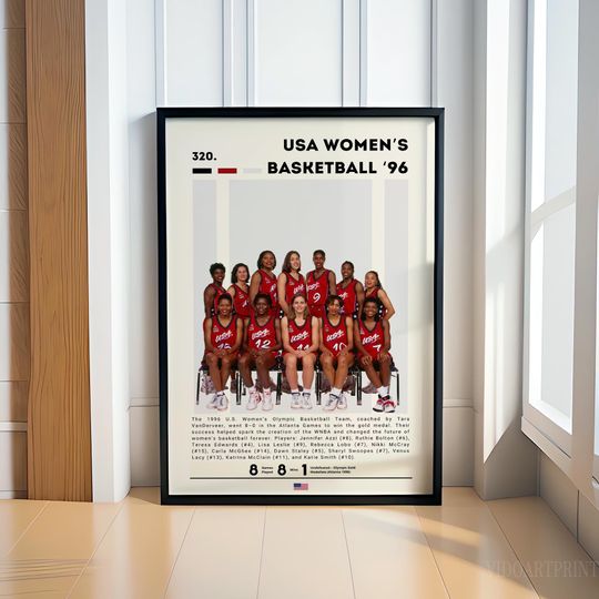Discover 1996 United States Women's Olympic Basketball Team Poster, Basketball Poster, Basketball Print, Motivational Poster, NBA Decor