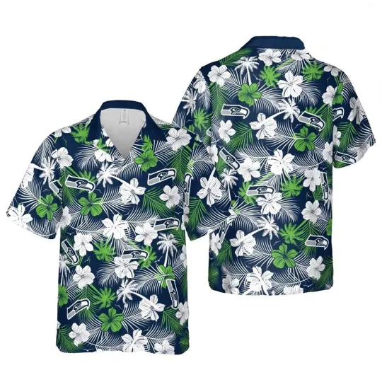 Seattle Seahawks Hawaiian Shirt Unisex Adult Outfit