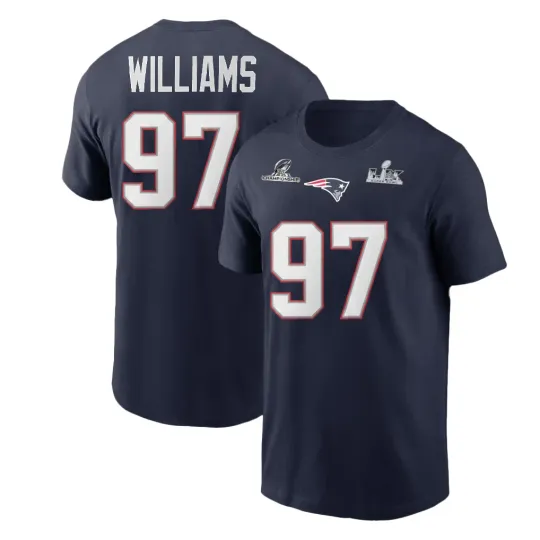 Discover Milton Williams #97 New England Patriots Name and Number - Size S to 5XL
