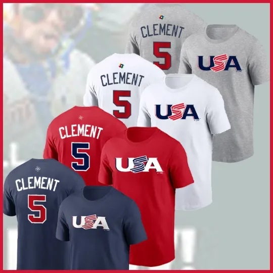 Discover Ernie Clement USA Baseball 2026 World Baseball Classic Name & Number