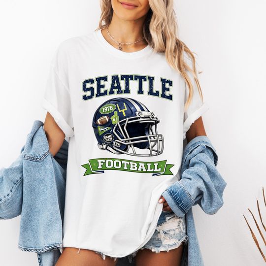 Discover Comfort ColorsSeattle Seahawk Football Shirt, Retro Fan Gift, Game Day Shirt