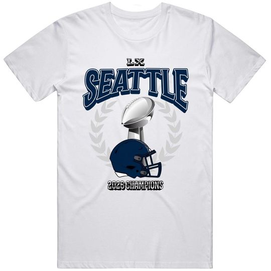 Discover Super Bowl 2026 Winner T-shirt, Seattle Champion Football Fan Graphic, Half Time Show T Shirt