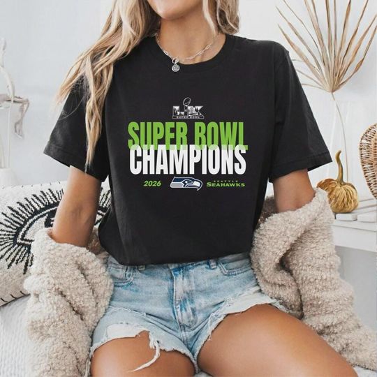 Discover Seattle Seahawks 2026 Super Bowl LX Champions Shirt Gift for Fans, 12s Football Tee, Seahawks Championship T-Shirt