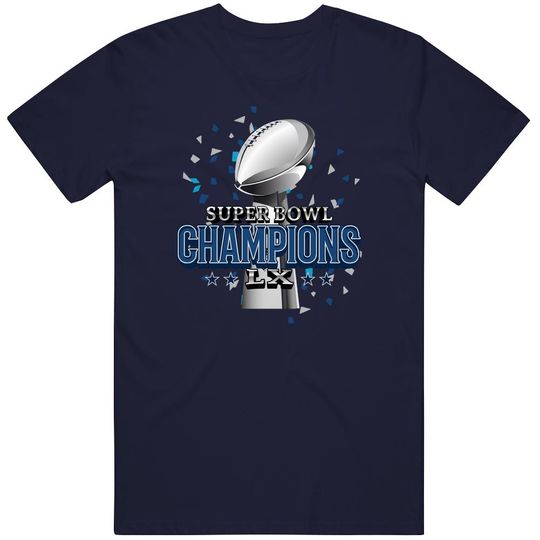 Discover Super Bowl 2026 Winner T-shirt, Seattle Champion Football Fan Graphic, Half Time Show T Shirt