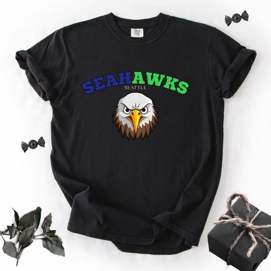 Seahawks vs 49ers Cartoon Rivalry Comfort Colors T-Shirt | Funny football Game Day Tee