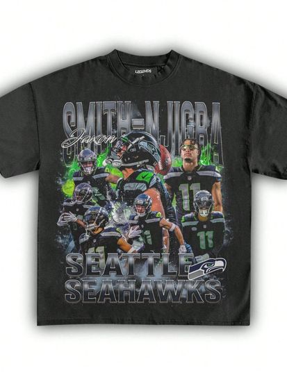 Discover Jaxon Smith-Njigba Bootleg Tee Shirt | Seattle Seahawks Football Fan Shirt | Unisex football Gift