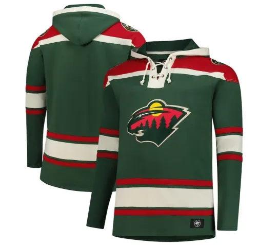 Discover NHL Minnesota Wild '47 Brand Hockey Lacer Hoodie New Mens Big & Tall Sizes $140