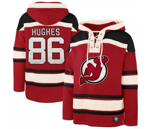 Discover NHL #86 New Jersey Devils '47 Hockey Lacer Hoodie New Mens Big & Tall Sizes $150