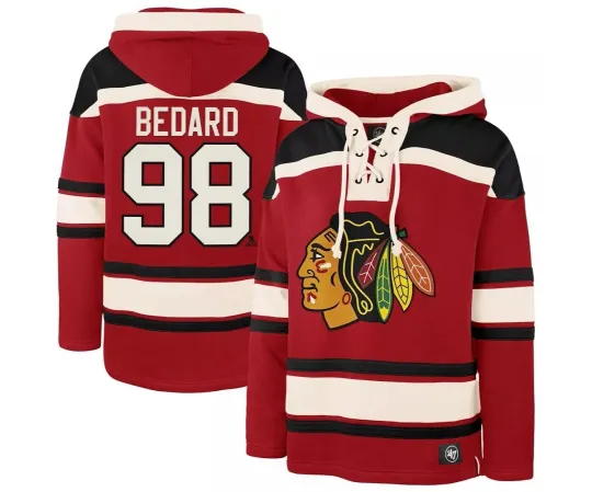 Discover NHL #98 Chicago Blackhawks 47 Brand Hockey Lacer Hoodie New Mens Big & Tall $150