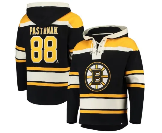 NHL #88 Boston Bruins '47 Hockey Lacer Hoodie