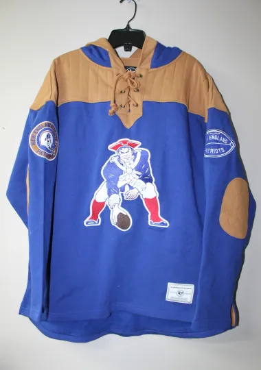 football New England old time style mid weight cotton hoodie