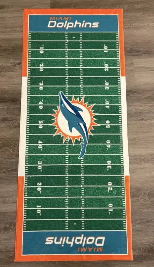 FANMATS football Miami Dolphins Field Runner Mat - 72"x30" Rug Carpet
