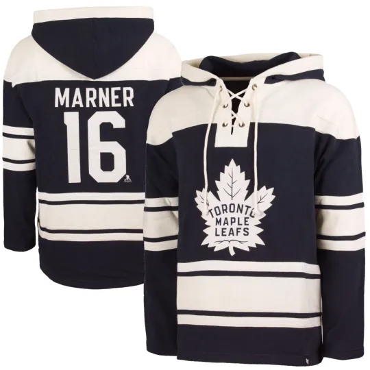 Men's Toronto Maple Leafs Mitch Marner '47 Brand Heavyweight Jersey Lacer Hoodie