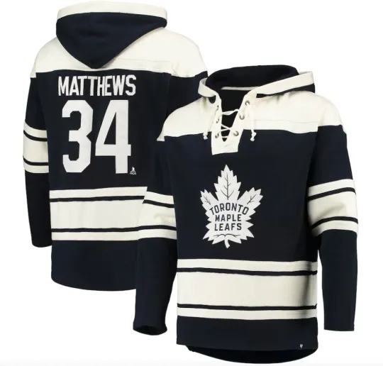 Discover Toronto Maple Leafs Auston Matthews '47 Brand Heavyweight Jersey Lacer Hoodie