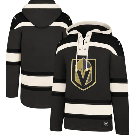 Discover Men's '47  Charcoal Vegas Golden Knights Superior Lacer Hoodie