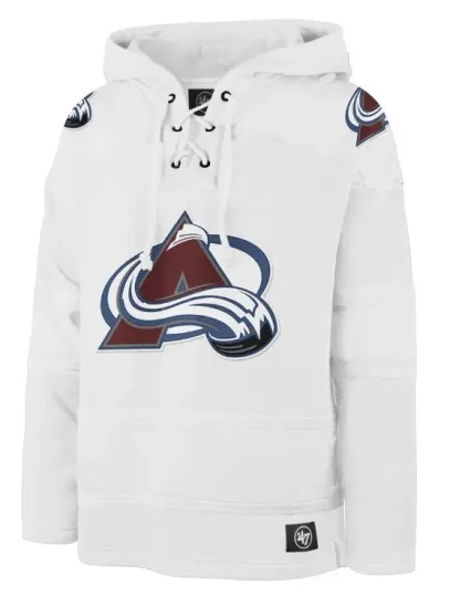 Discover Men's Colorado Avalanche White Out Hoodie Jersey
