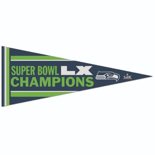 Seattle Seahawks 60 LX Super Bowl Champions Classic Pennant