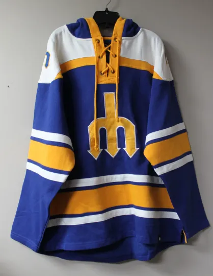 Discover Seattle old time jersey style mid weight cotton hoodie