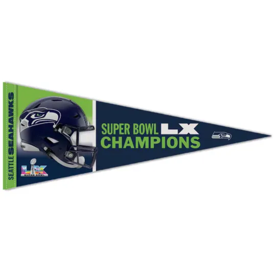 2026 Super Bowl LX Seattle Seahawks Triangle Pennant