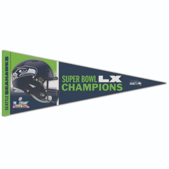 Seattle Seahawks LX Super Bowl Champions Pennant