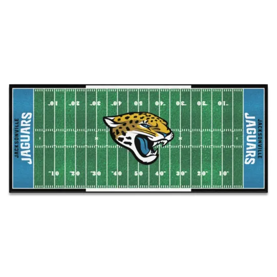 FANMATS 7355 football - Jacksonville Jaguars Field Runner Rug - 30in. x 72in.