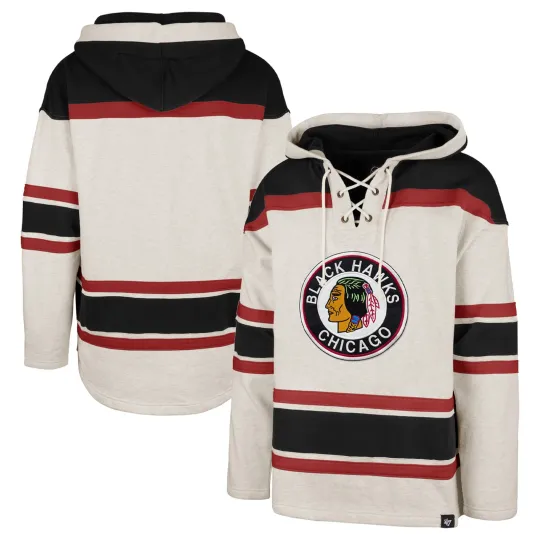 Discover Men's '47 Chicago Blackhawks Hockey Lacer Hoodie