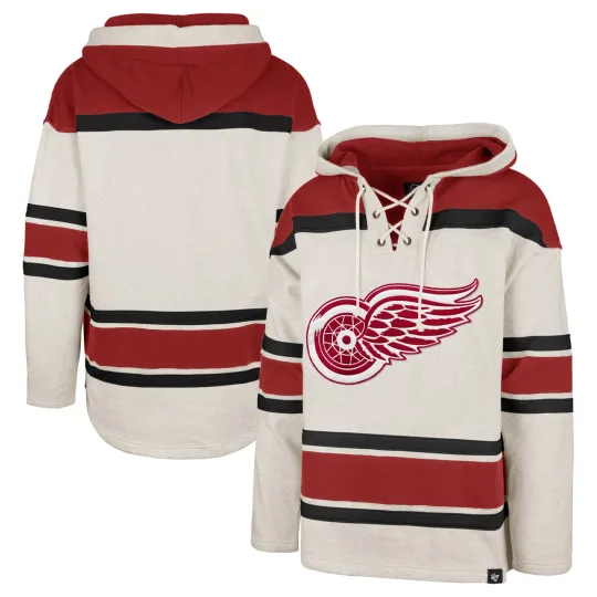 Discover Men's '47 Detroit Red Wings Hockey Lacer Hoodie