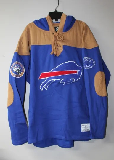 Discover New football Buffalo old time jersey style mid weight cotton hoodie