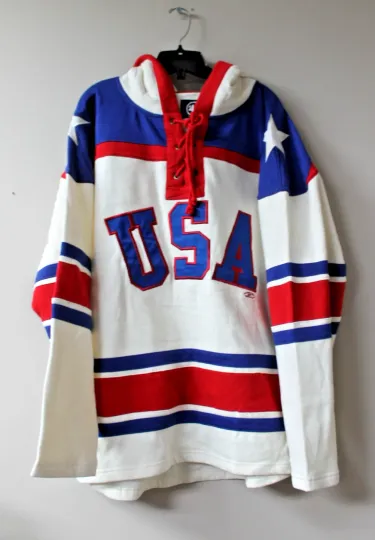 TEAM USA MIRACLE ON ICE Lacer style mid weight cotton hoodie